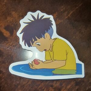 Yellow Boy Character Sticker - Kids Toy Decorative Sticker Ponyo Studio Ghibli